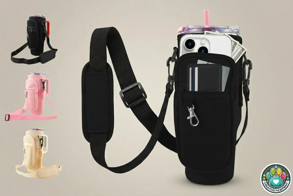 40oz Portable Tumbler Sleeve Bag w/ Strap & Hook – Everyday Carry Pro