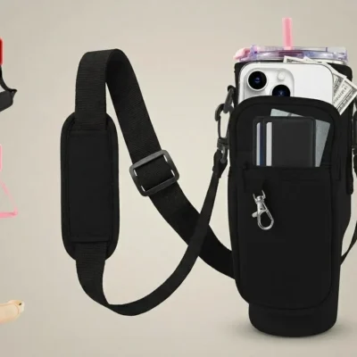 40oz Portable Tumbler Sleeve Bag w/ Strap & Hook – Everyday Carry Pro