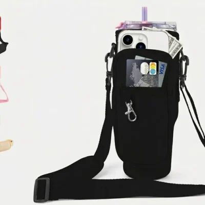 40oz Portable Tumbler Sleeve Bag w/ Strap & Hook – Everyday Carry Pro