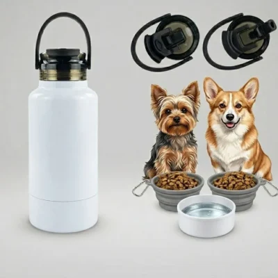 32oz Hydro Hound Tumbler – Sublimatable & Pet Travel System