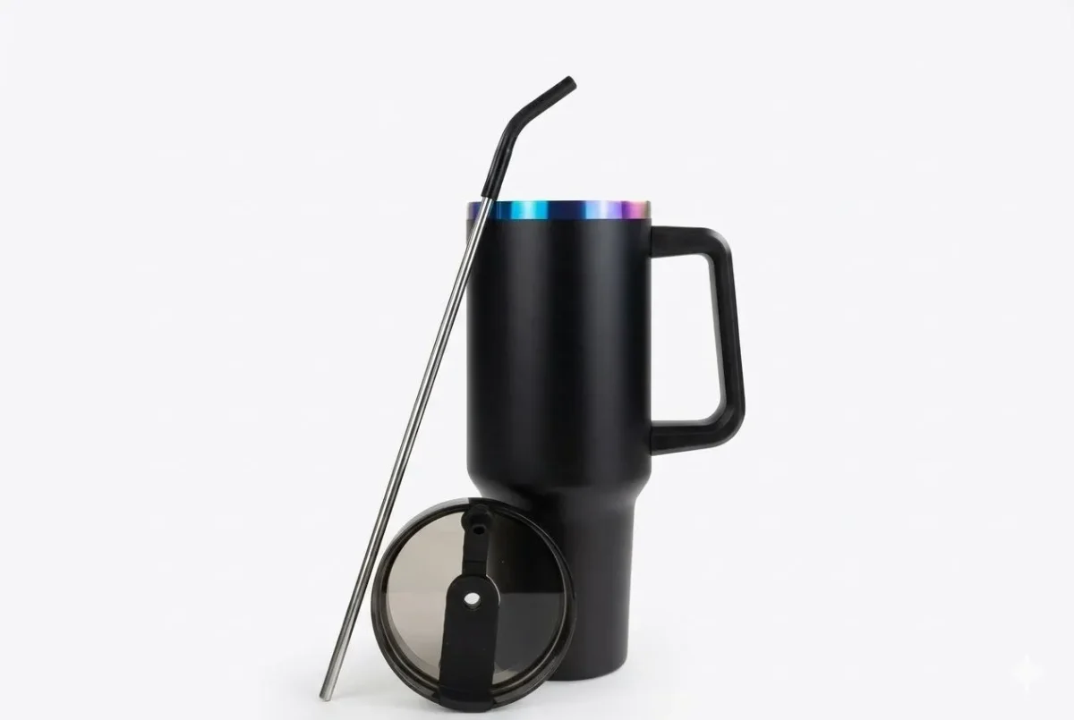 #1 40oz Powder Coated Traveler Tumbler – Premium Customization