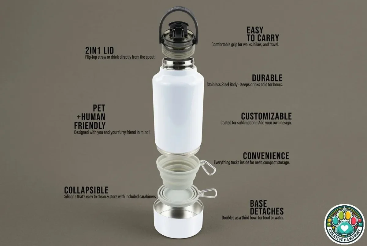 32oz Hydro Hound Tumbler – Sublimatable & Pet Travel System
