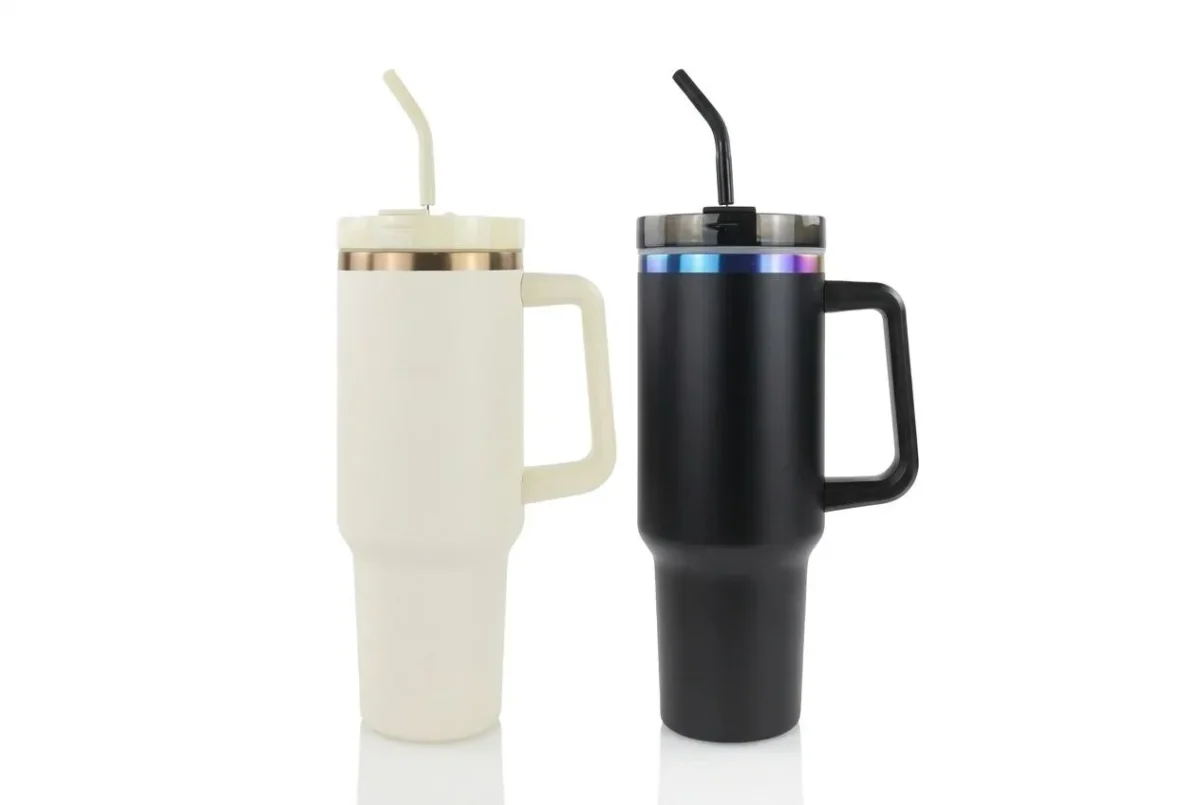 #4 40oz Powder Coated Traveler Tumbler – Premium Customization
