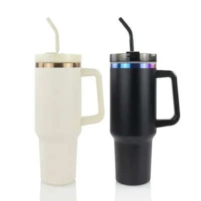 #4 40oz Powder Coated Traveler Tumbler – Premium Customization