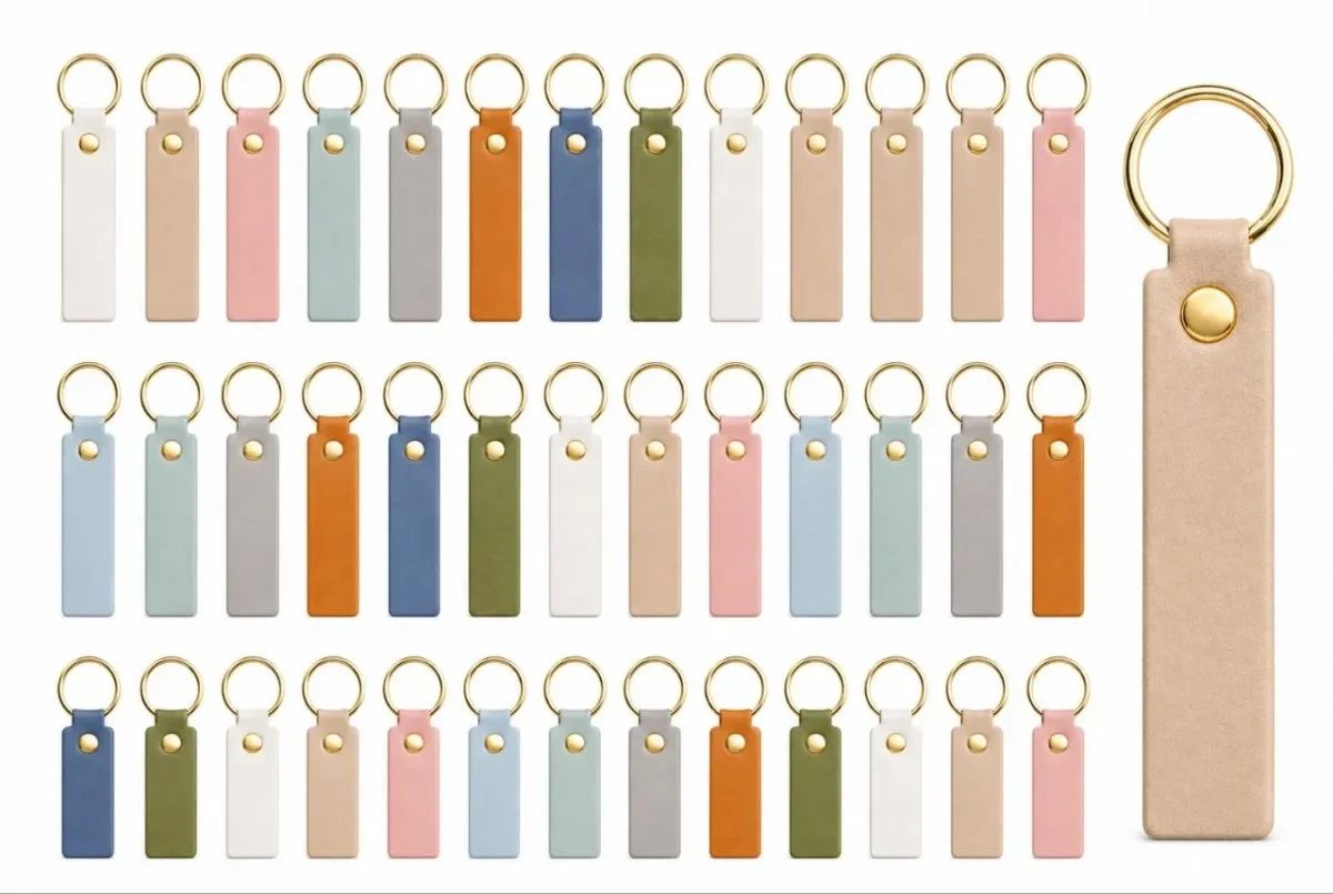 Custom Leather Keychains with Laser Engraving