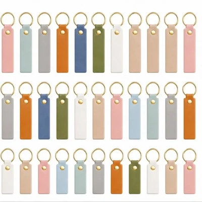 Custom Leather Keychains with Laser Engraving
