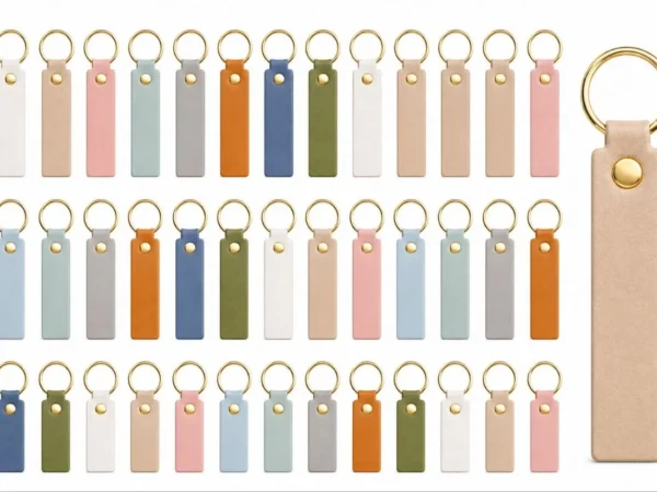 Custom Leather Keychains with Laser Engraving
